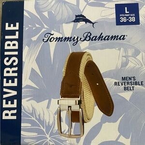 Tommy Bahama Tan/Khaki Men’s Reversible Belt Sz Large 36-38